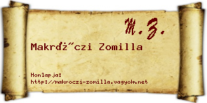 Makróczi Zomilla névjegykártya